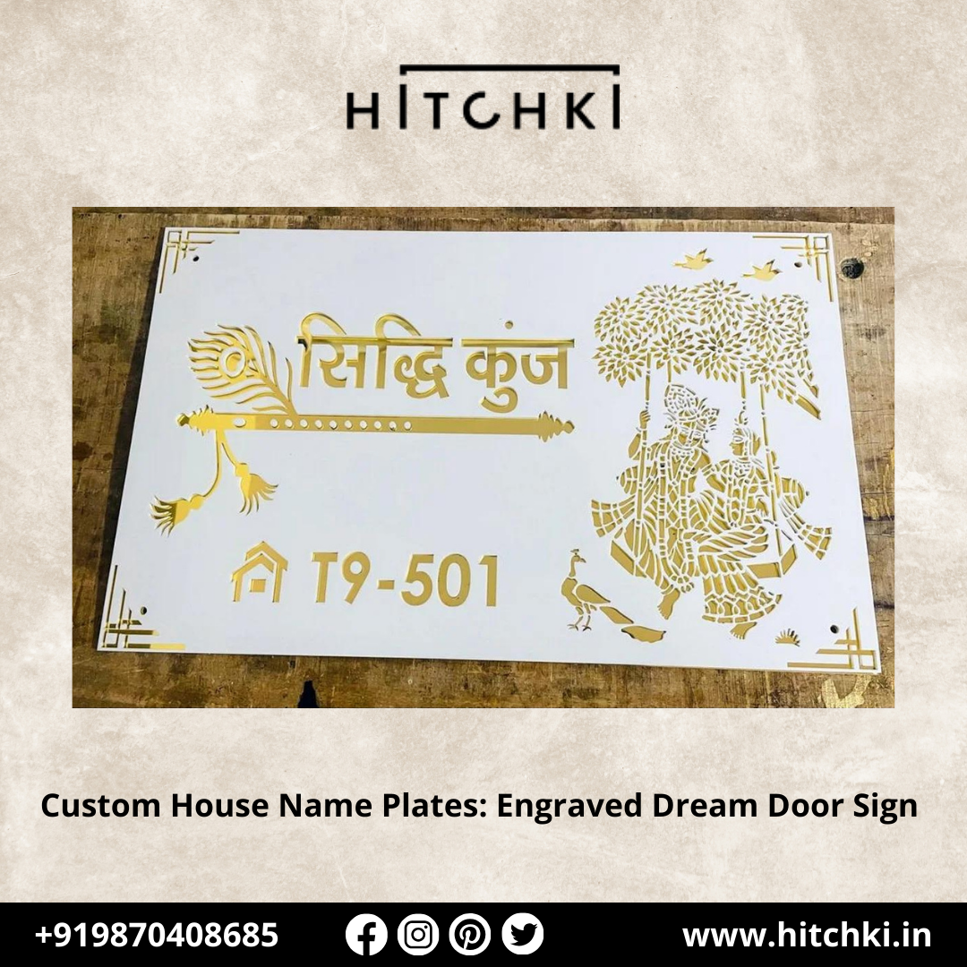 Beautiful Custom House Name Plates Engrave Your Dream Door Sign with Hitchki