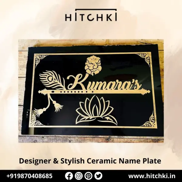 Beautiful Designer Ceramic Nameplates Personalize Your Space with Elegance