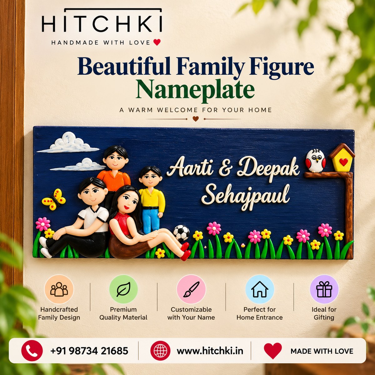 Beautiful Family Figure Nameplate
