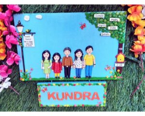 Beautiful Handmade Clay Family Nameplate For Your Home