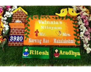 Beautiful Handmade Customized Family Nameplate For Your Home