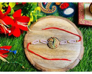 Beautiful Handpainted Rakhi For Brother And Bhabhi