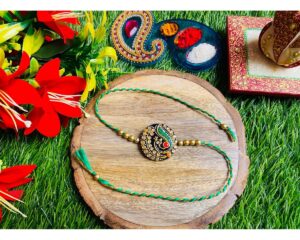 Beautiful Handpainted Rakhi For Your Brother And Bhabhi