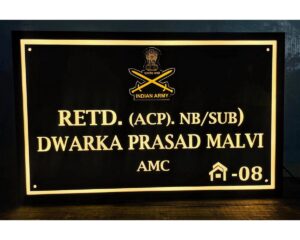 Beautiful Indian Army Customisable Acrylic LED Plate