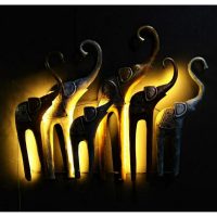 LED Light Equipped 7 Horses Wall Decor  