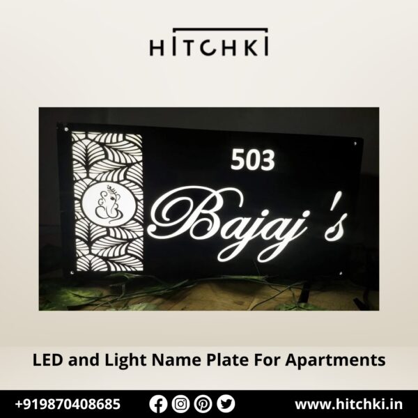 Beautiful Light Name Plates for Apartments Shine with Style