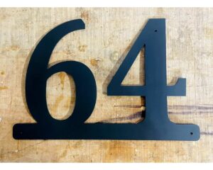 Beautiful Metal Door Number Plate (Customisable)