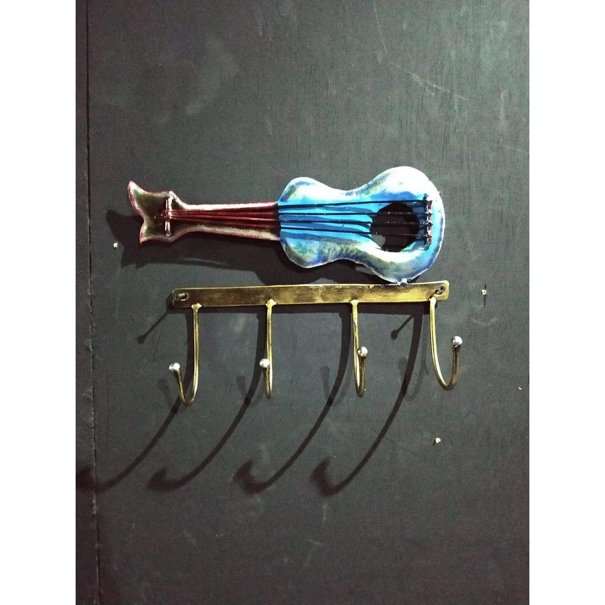 Wall Hanging Multicolour Hook Guitar Keys Decor  