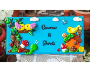 Beautiful Nature Themed Couple Nameplate 2