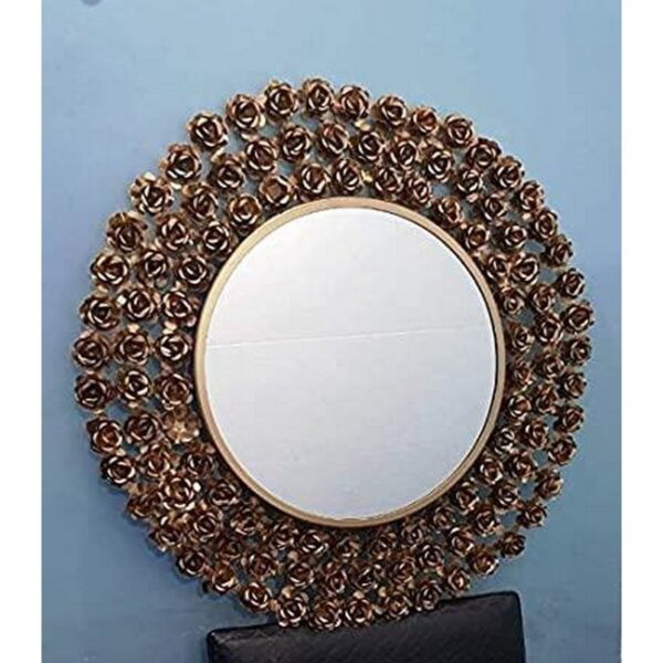 Beautiful Rose Round Mirror Wall Decor 001