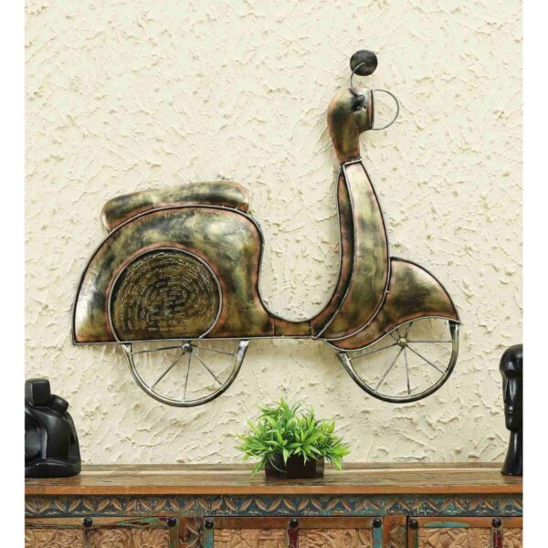 Beautiful Vintage Wall Decor Scooter with Wall Panel 001