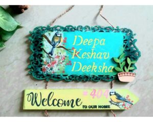 Beautiful Wooden Nameplate For Home