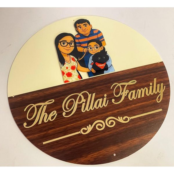Beautiful design personalised acrylic house name plate