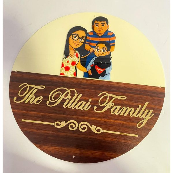 Beautiful design personalised acrylic house name plate 2