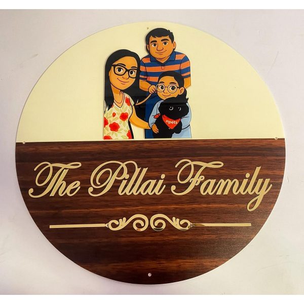 Beautiful design personalised acrylic house name plate 3