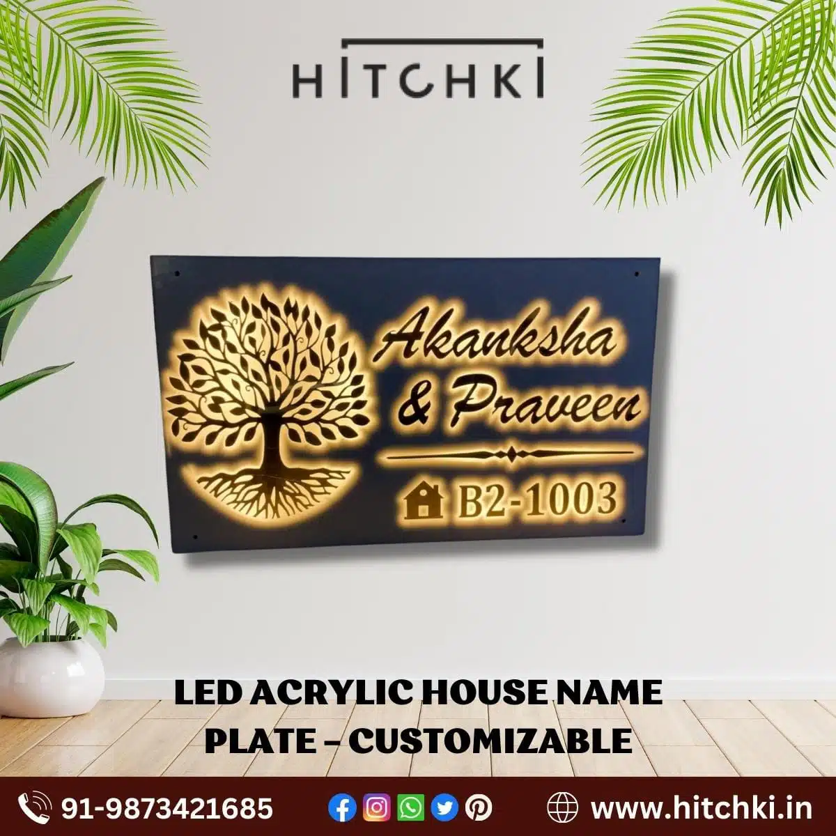 Best Customized LED Acrylic House Name Plates