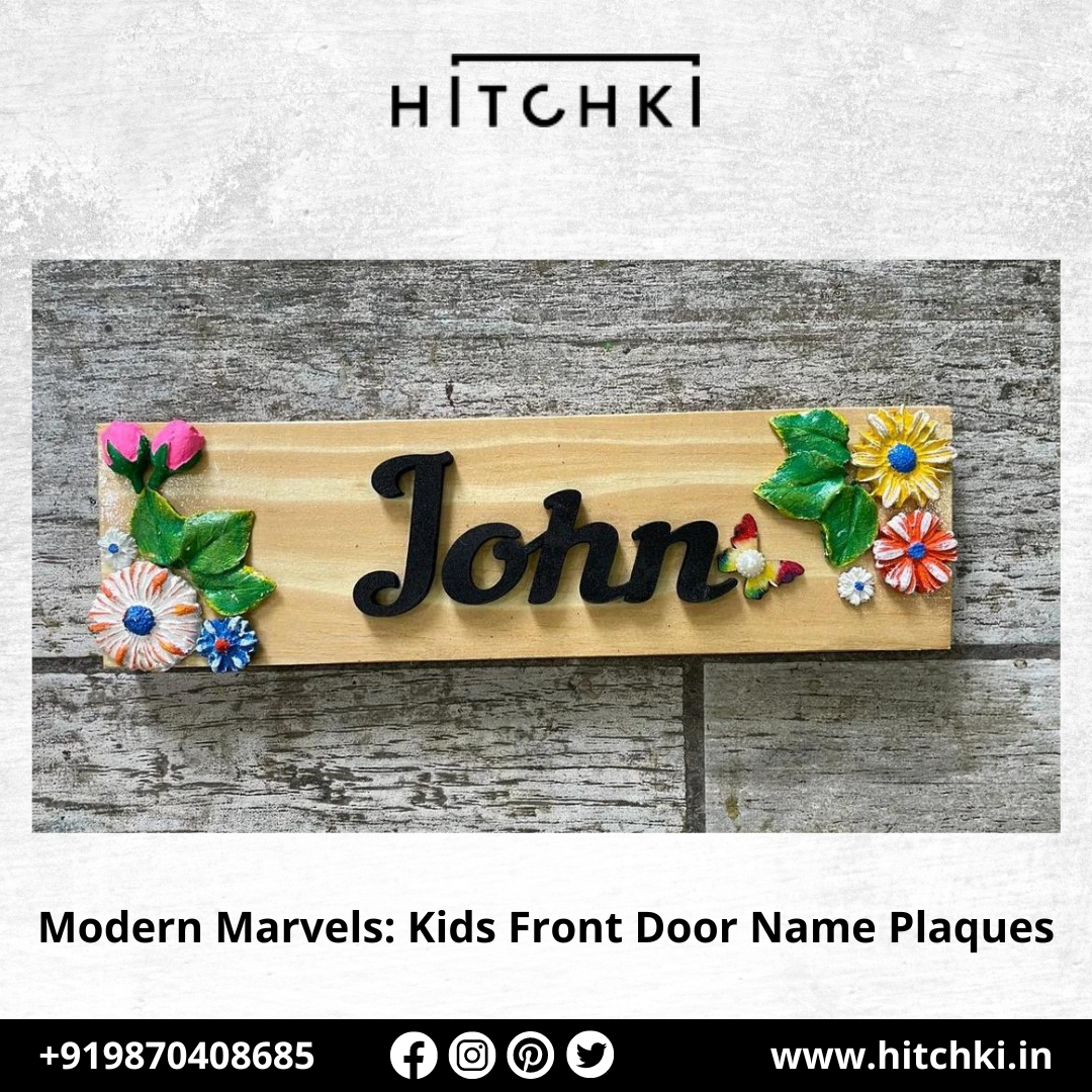 Beyond the Doorbell Spark Imagination with a Modern Marvel Kids' Name Plaque