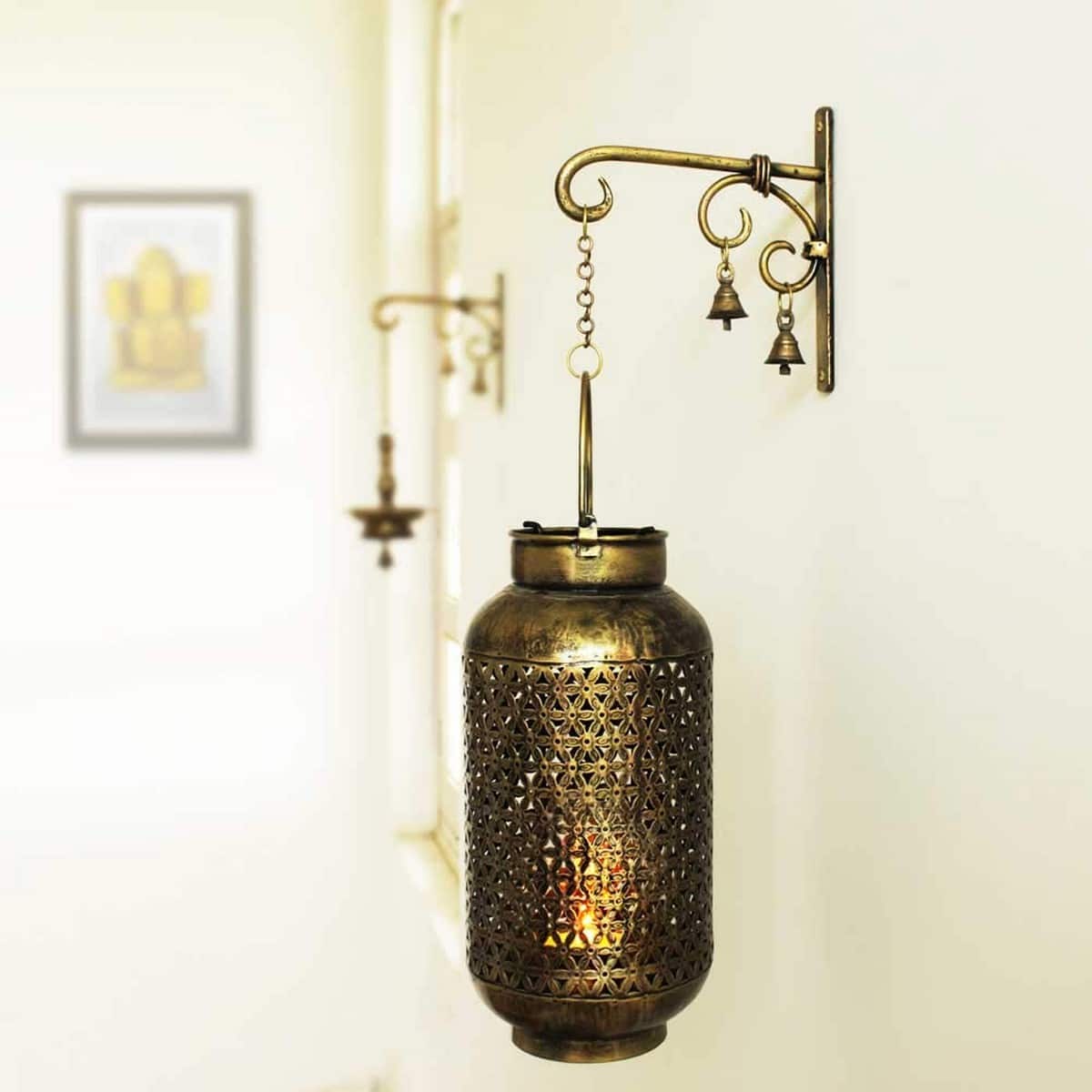 Big Size Golden Shaded Hanging Lamp  