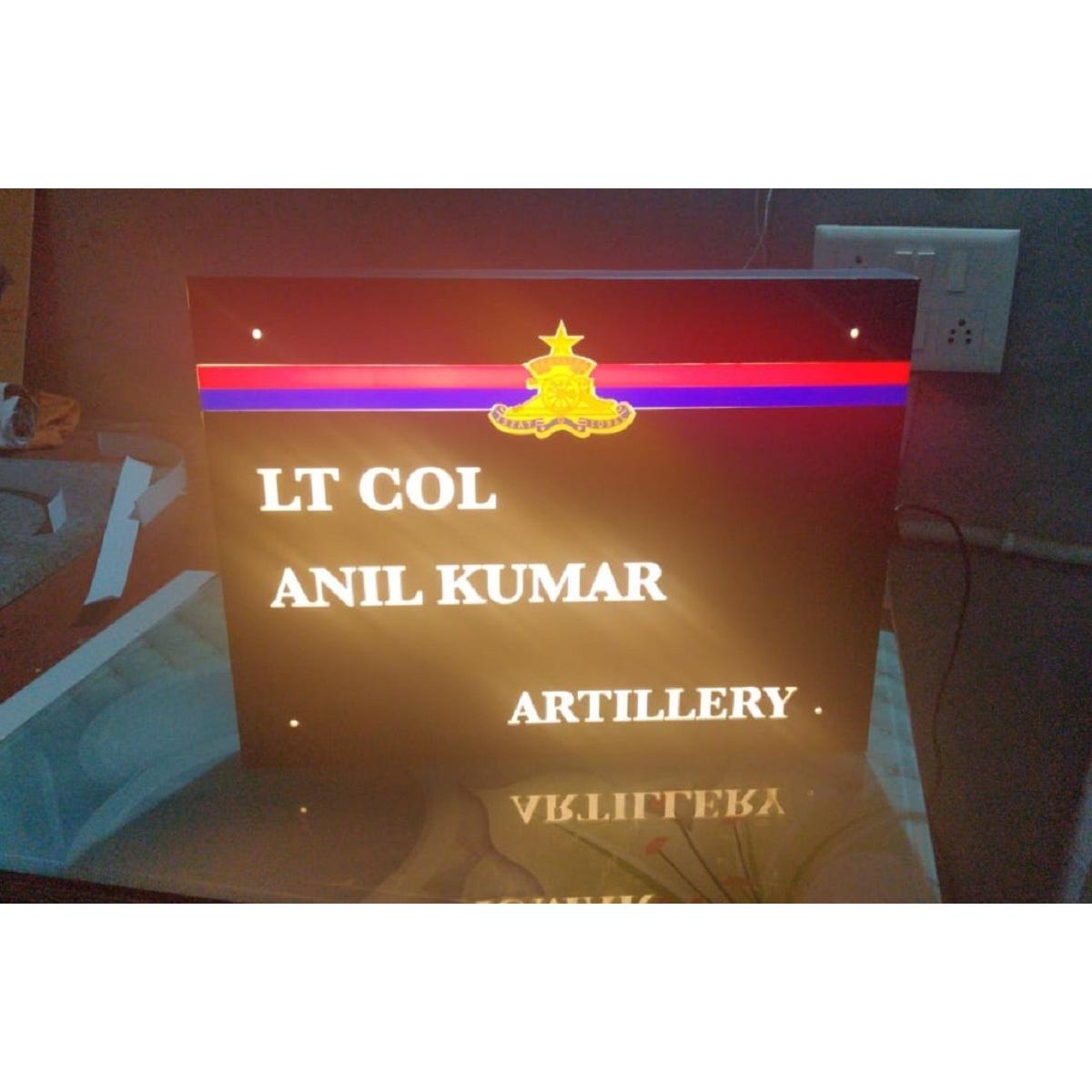Acrylic LED Indian Armed Forces Name Plate  