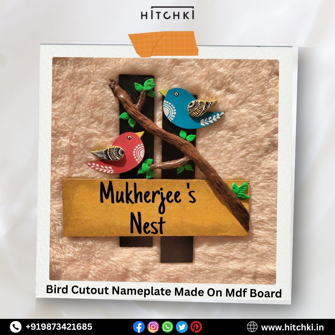 Bird Cutout Name Plate