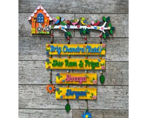 Bird Family Wooden Nameplate 1