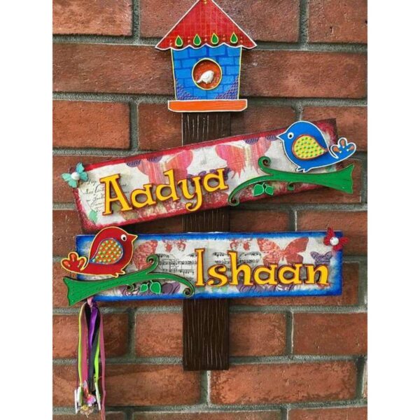 Bird House Kids Name Plate 1