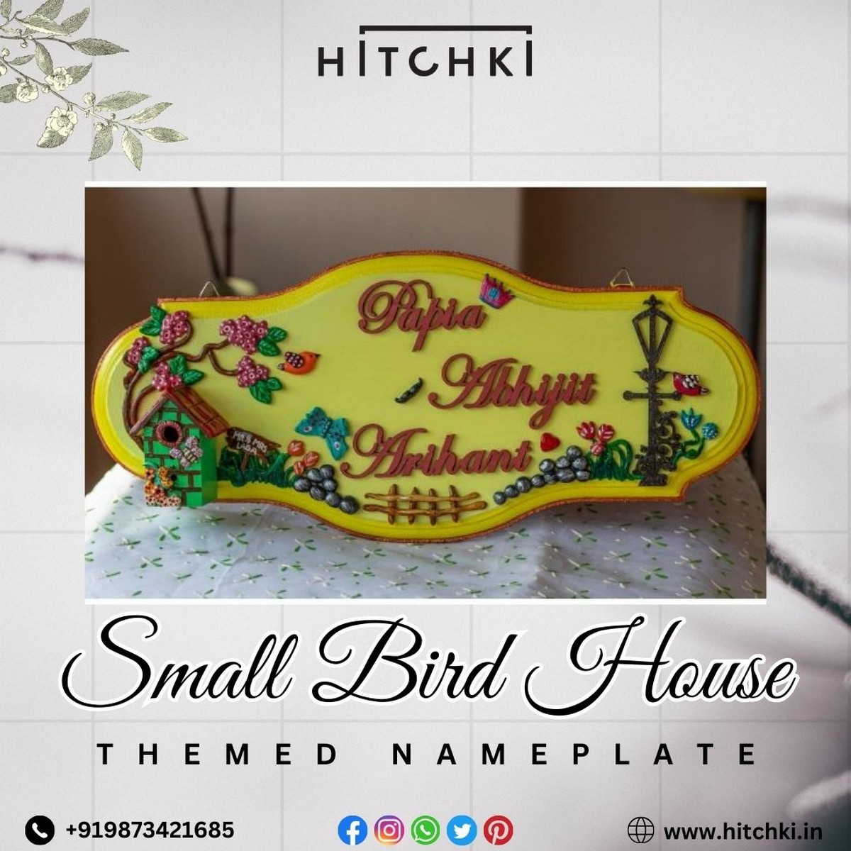 Bird House Themed Nameplate