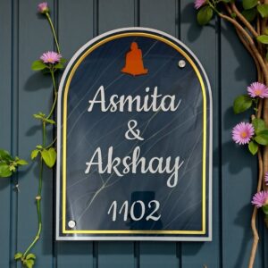 Blue Acrylic Nameplate