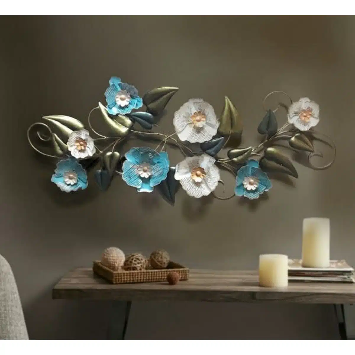 Top 86+ blue flower wall decor vova.edu.vn