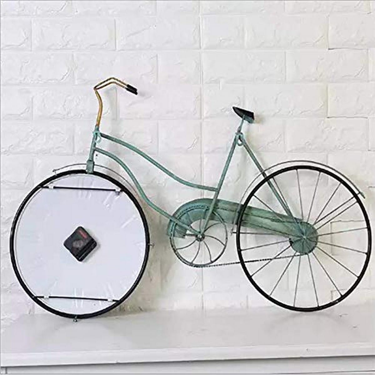 Big Size Blue Cycle with Colourful Wall Clock Equipped  