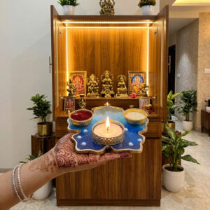 Resin Pooja Platter Festive Platter Diwali Pooja Paltter Pooja Platter Rakhi Platter