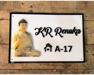 Buddha Design Acrylic Name Plate