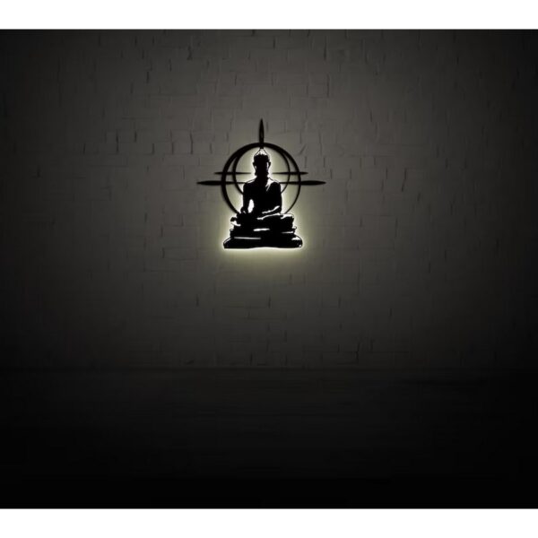 Buddha Metal LED Wall Sign3