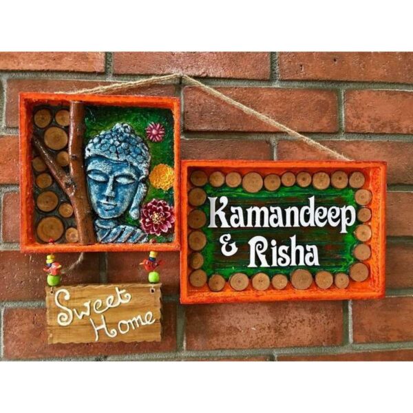 Buddha Mural Name Plate