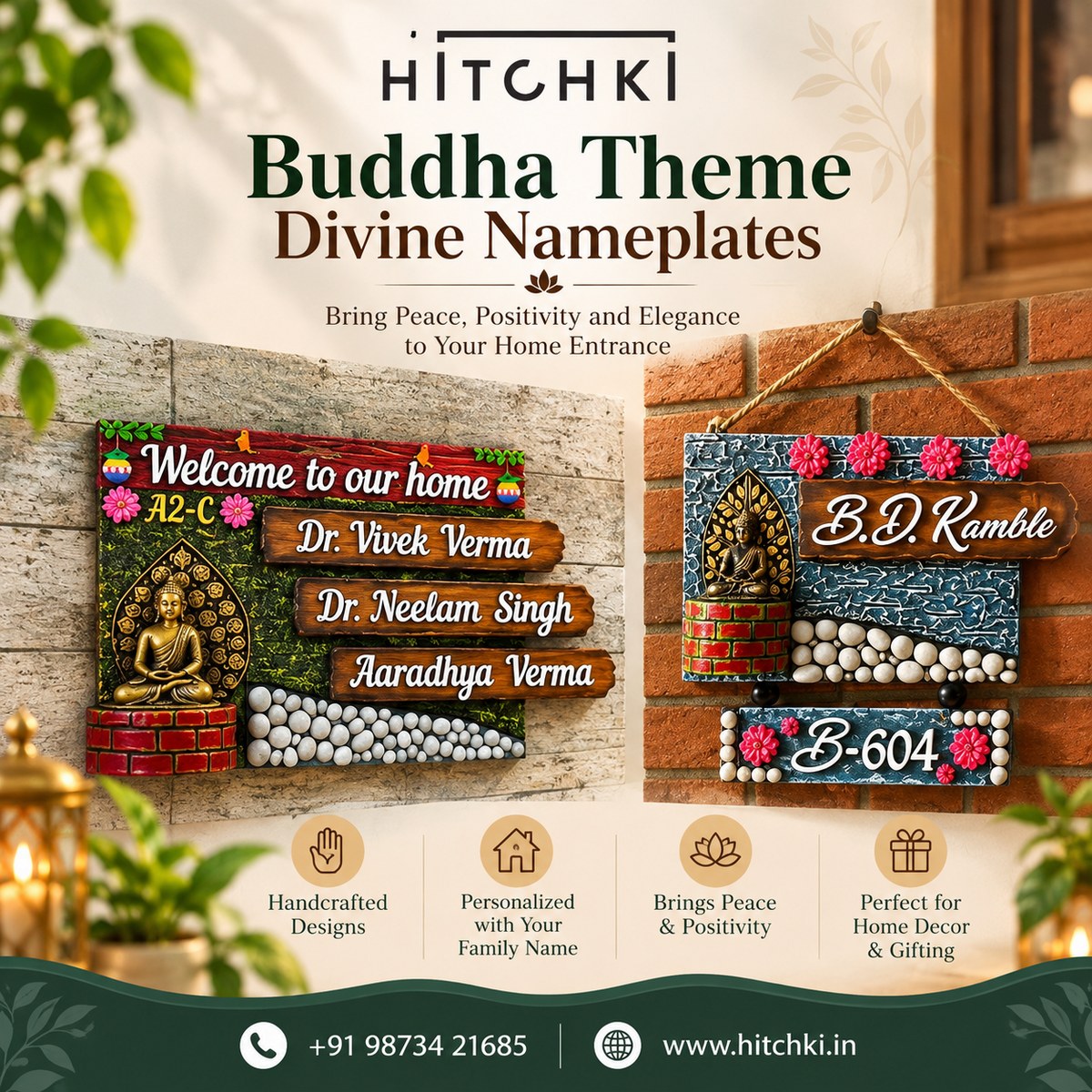 Buddha Theme Divine Nameplates