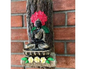 Buddha Wood log Key Holder 1