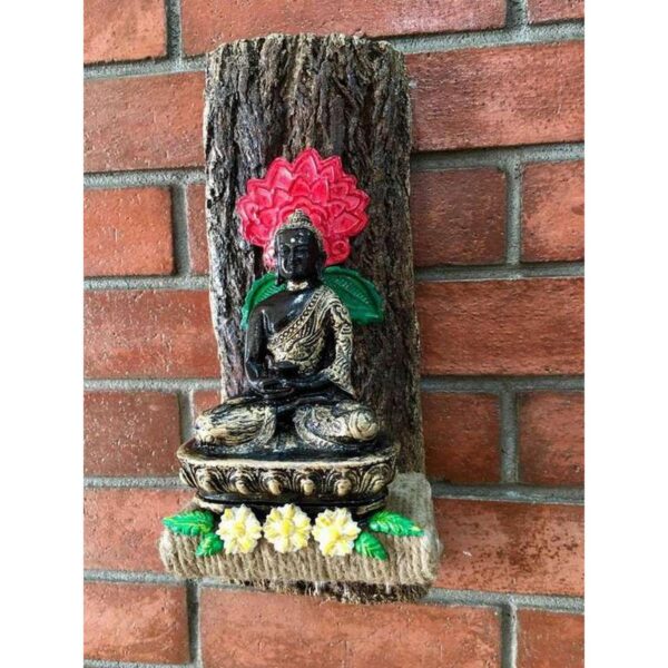 Buddha Wood log Key Holder 1