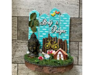 Buddha in the Garden Wooden Nameplate (1)