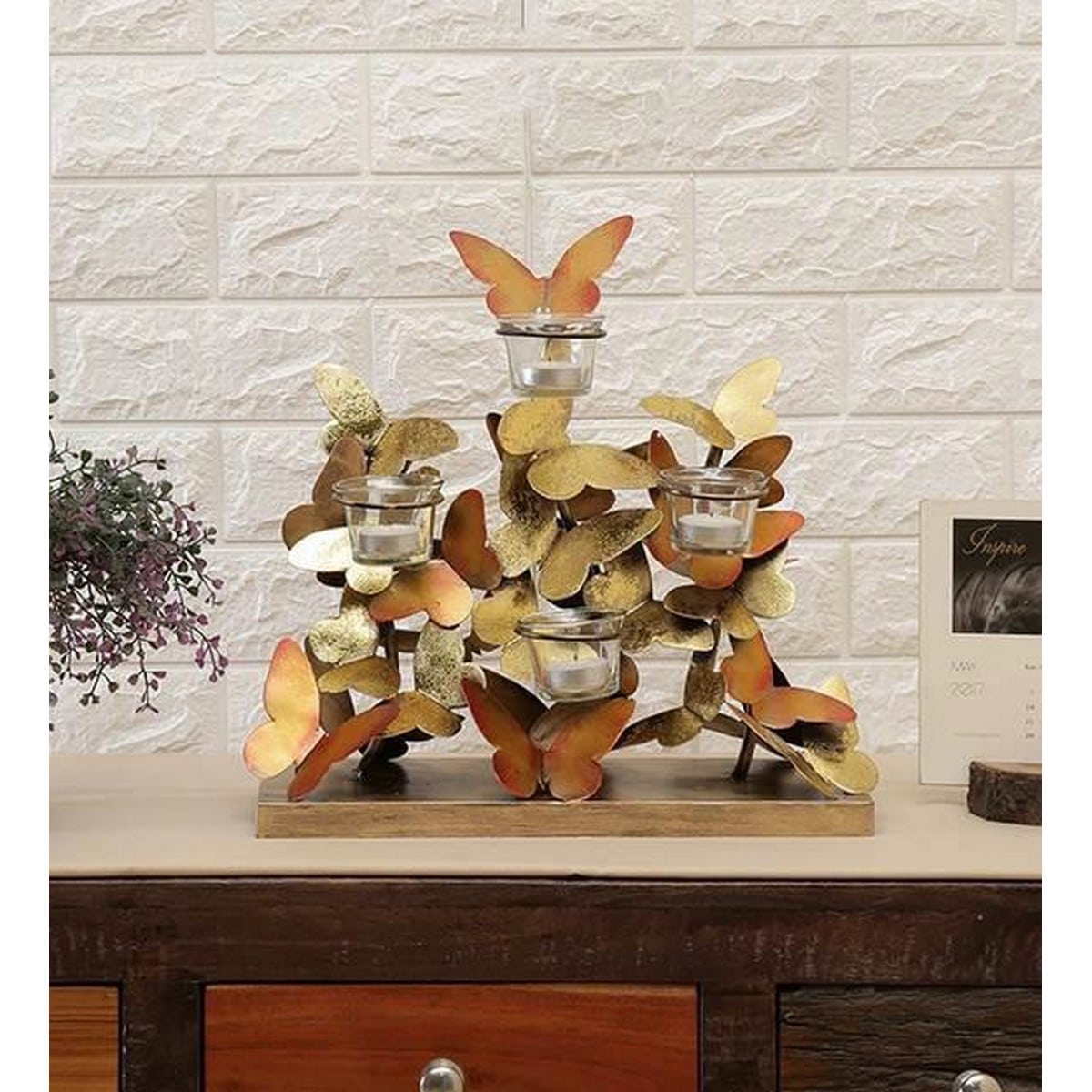 Butterfly Shape Table Top T Lite for Decoration  