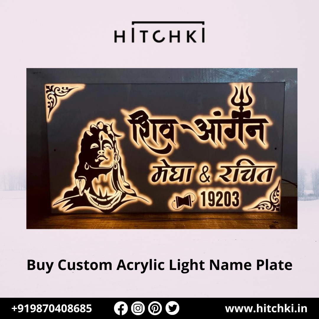 Buy Custom Acrylic Light Name Plates Personalized Illumination for Your Home