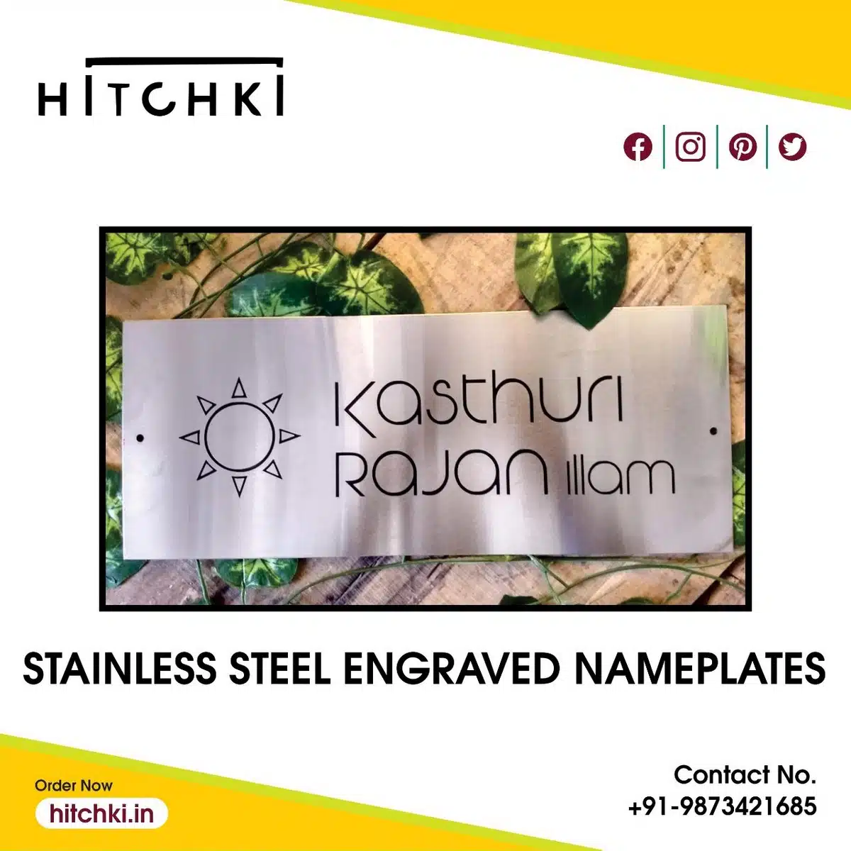 Buy Durable Stainless Steel Engraved Nameplates