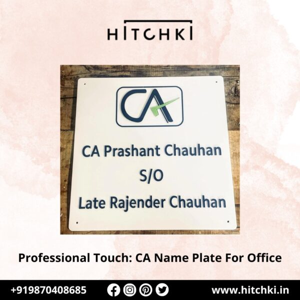 CA Name Plate for Office Elevate Your Workspace with Elegance