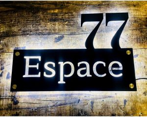 CNC Laser Cut Customized Design Metal LED Name Plate