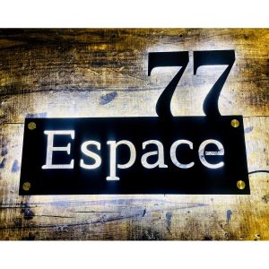 CNC Laser Cut Customized Design Metal LED Name Plate