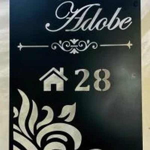 CNC Laser Cut Metal LED Waterproof Name Plate