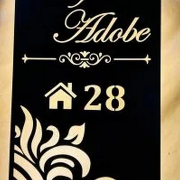 CNC Laser Cut Metal LED Waterproof Name Plate 2