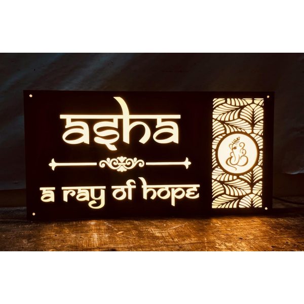 CNC Laser Cut Waterproof House LED Name Plate (2)