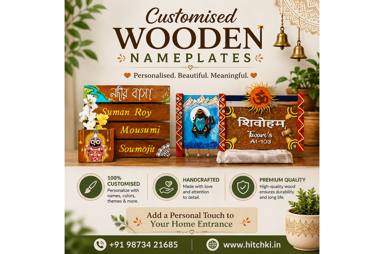CUstamised wooden nameplates