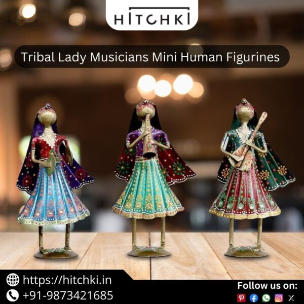 Capturing Culture Tribal Lady Musicians Mini Human Figurines