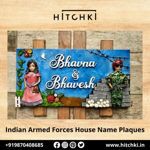 Celebrate Valor with Indian Armed Forces House Name Plaques A Tribute to Bravery and Patriotism